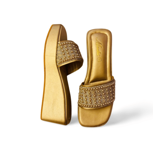 Luxelift Wedges: Pearl/crystal embellished, cloud-comfort women's shoes - Image 3